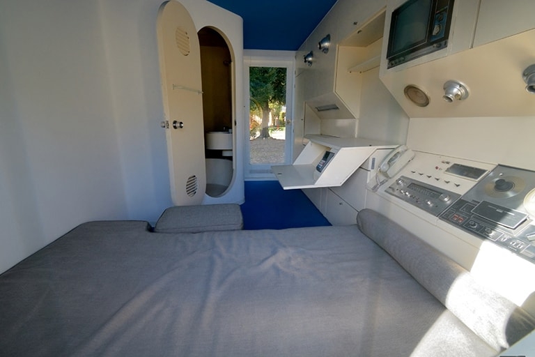 Interior of a capsule-style apartment