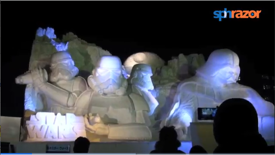 (Video)Lord Vader rules at Sapporo Snow Festival