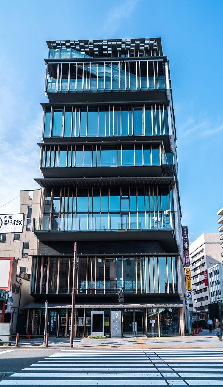 Exterior of the Asakusa Tourism Center building 