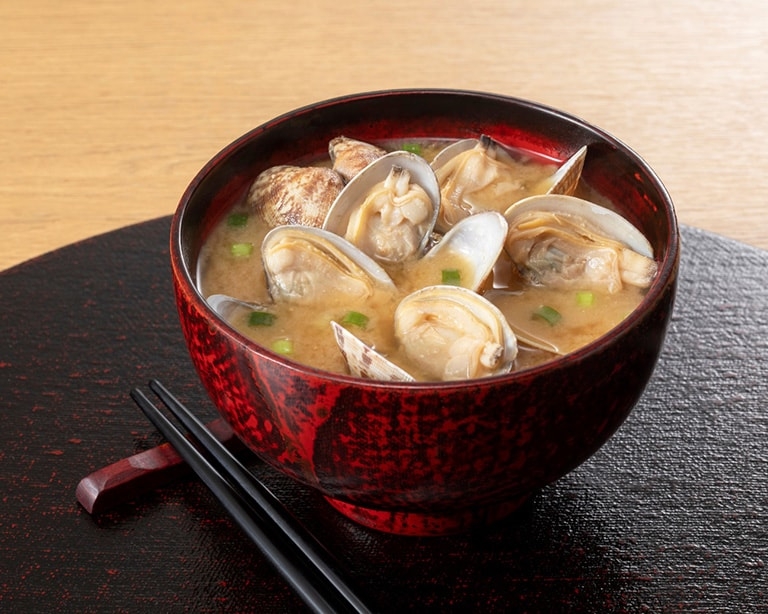 Asari-style miso soup with clams