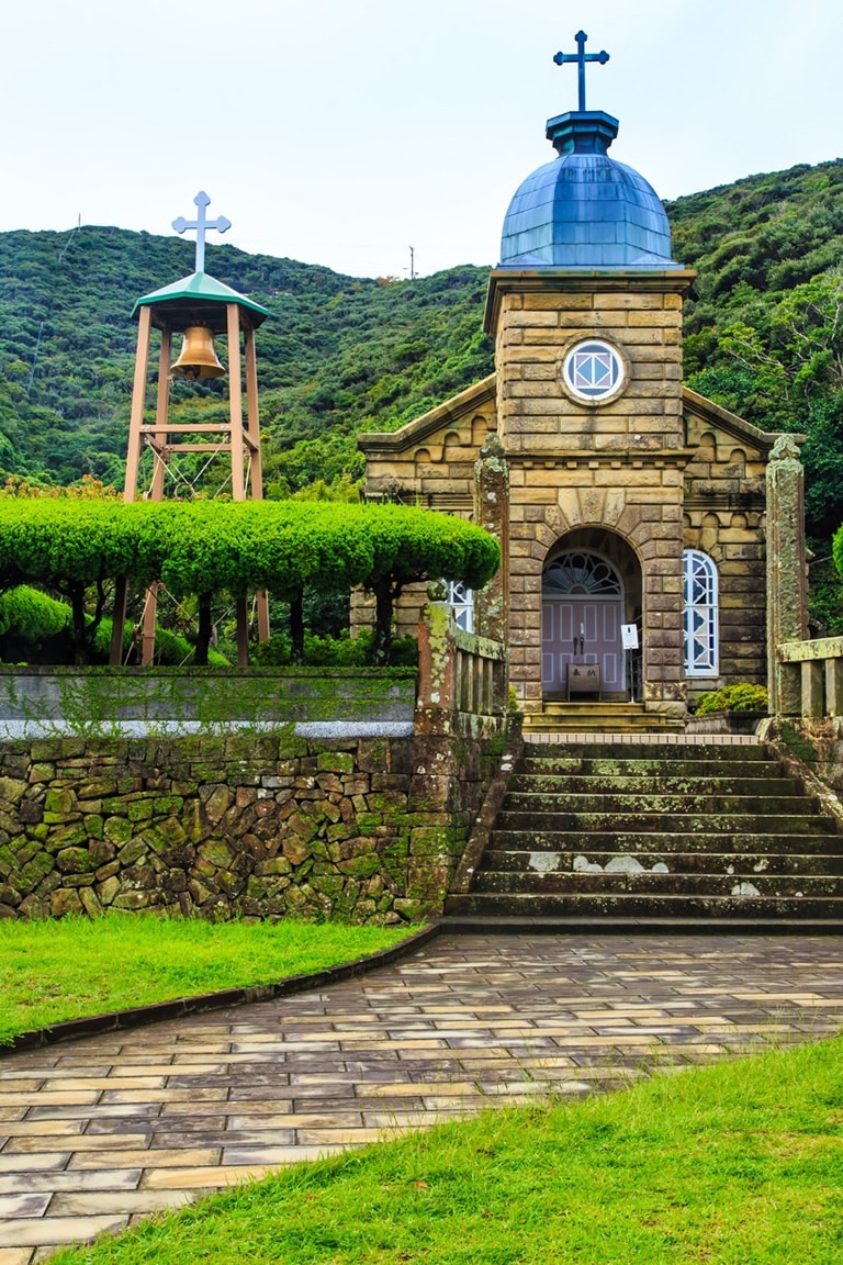 Stone church building on the site of a hidden Christian location