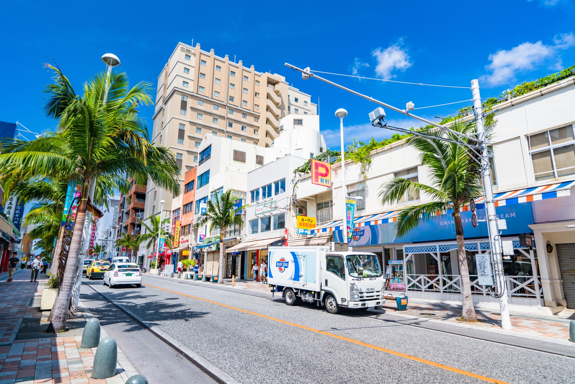 Kokusai-dori, a popular shopping street in Okinawa