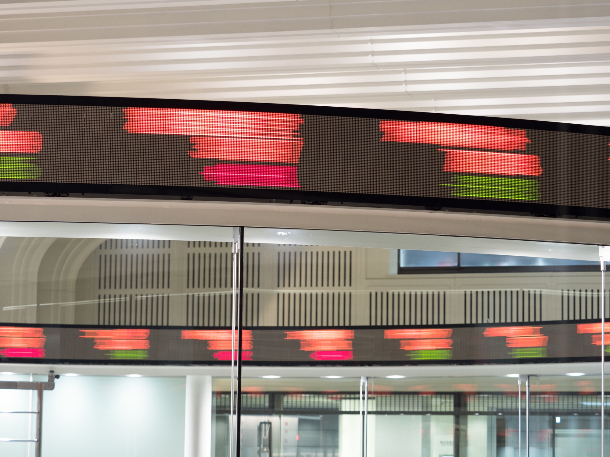 A stock market ticker in Tokyo