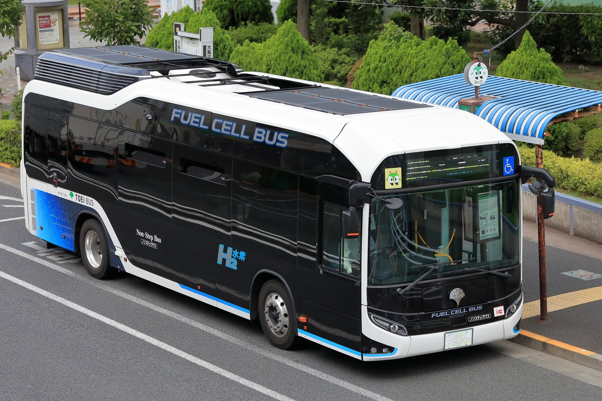 A hydrogen powered bus in Tokyo