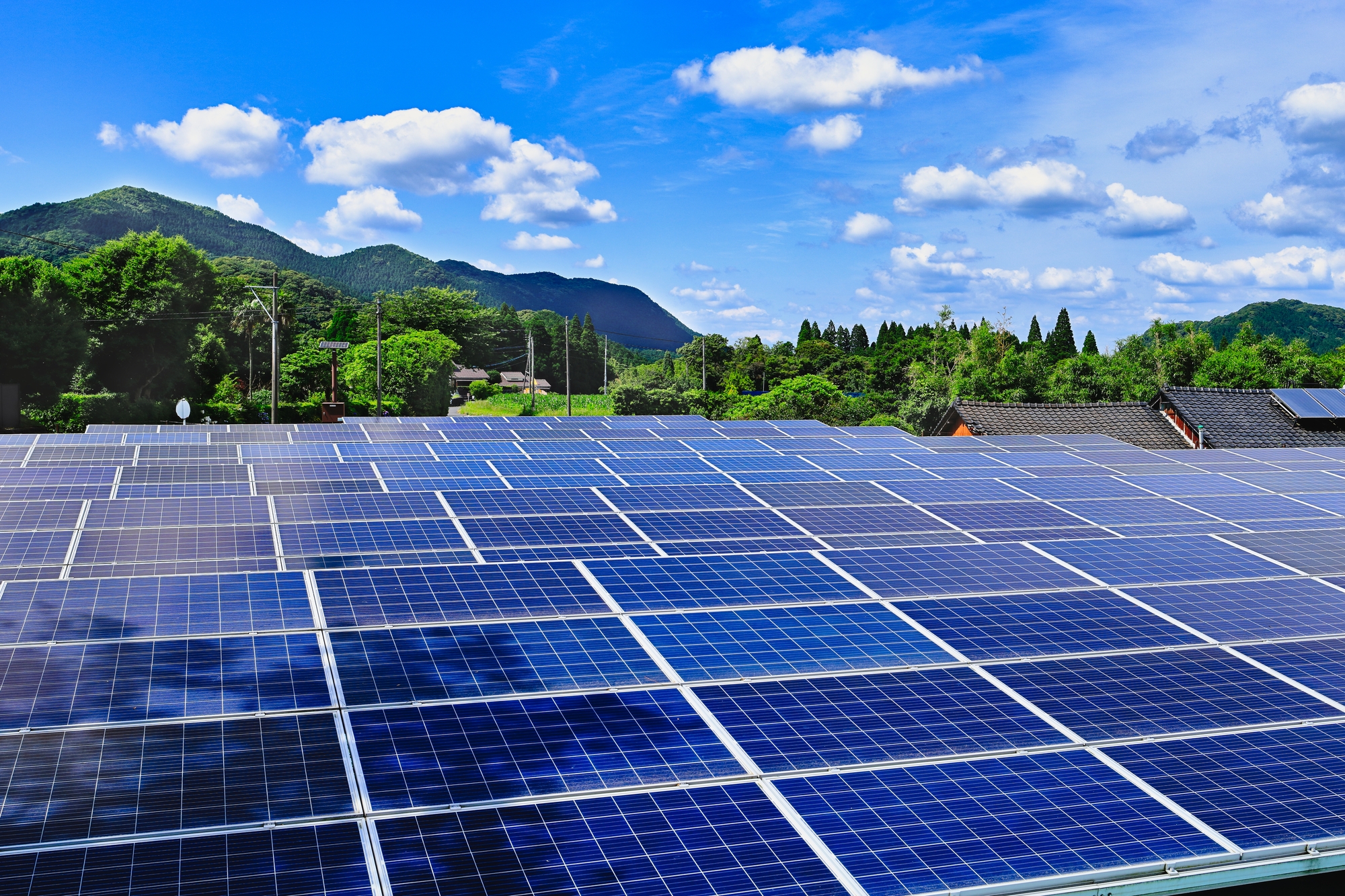 A solar power farm