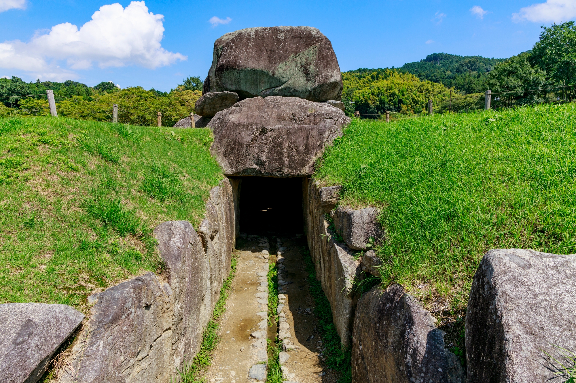 The entrance to the Ishibutai burial mound