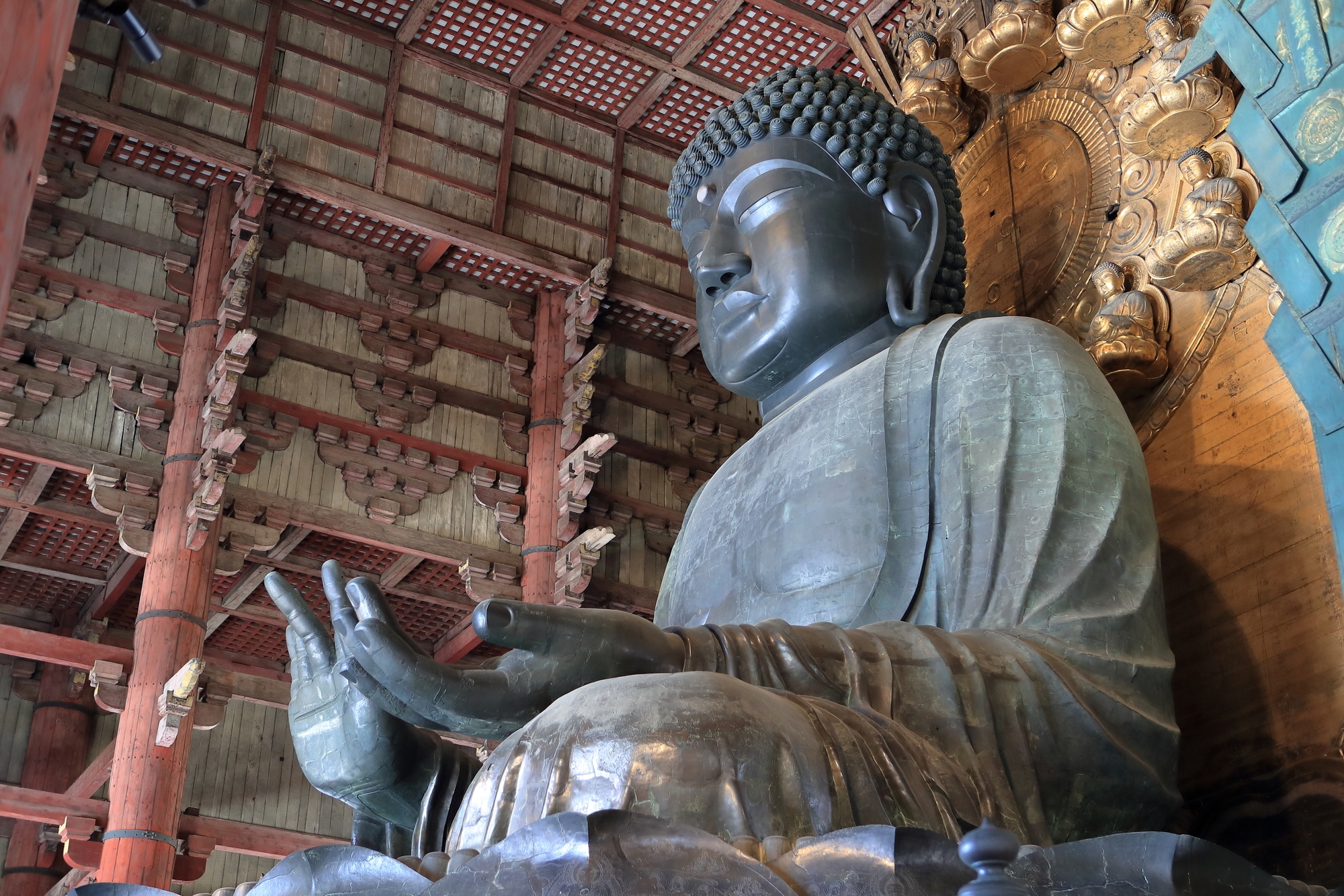 The Great Buddha inside Todaiji in Nara