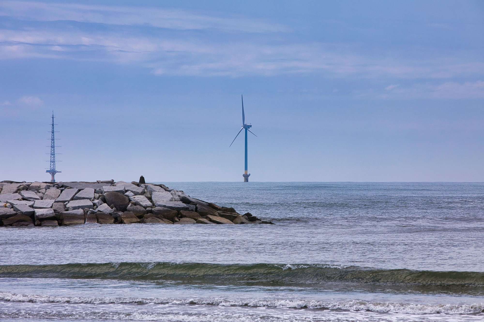 Offshore wind power generation off the coast of Choshi 