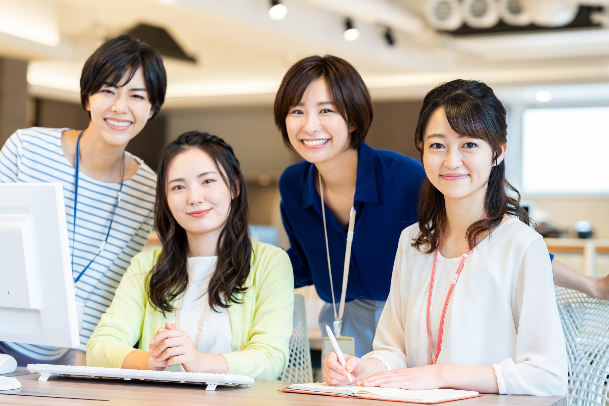 TA group of women in an office setting