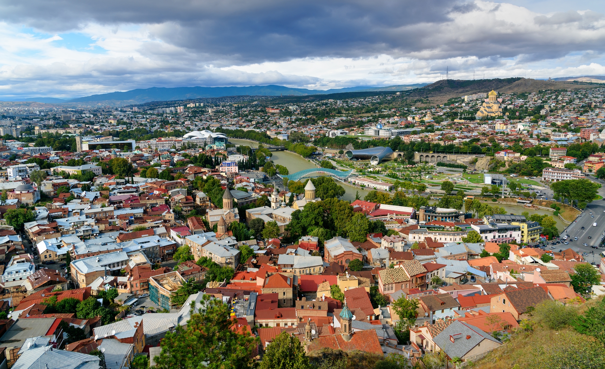 Aerial view of Tbilisi Georgia