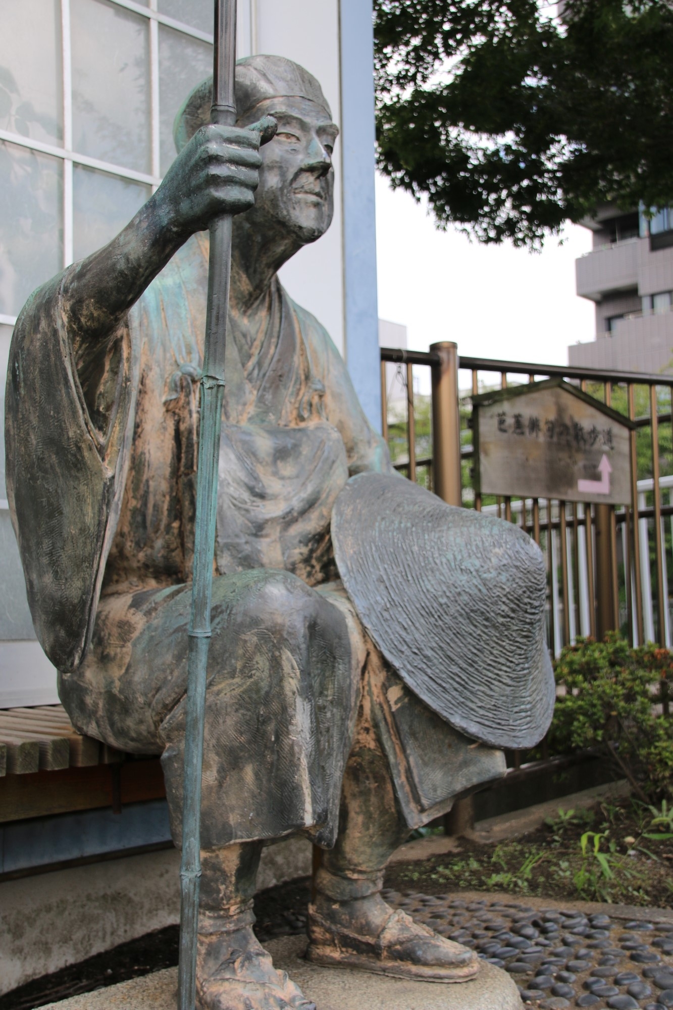 Statue of Basho near his home in Fukagawa, Tokyo