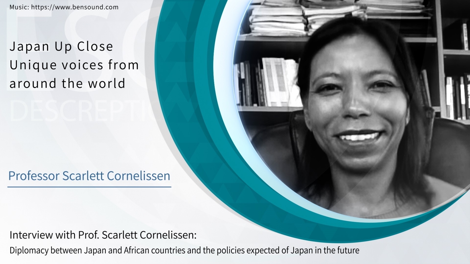 (Movie) Interview with Prof. Scarlett Cornelissen: Diplomacy between Japan and African countries and the policies expected of Japan in the future