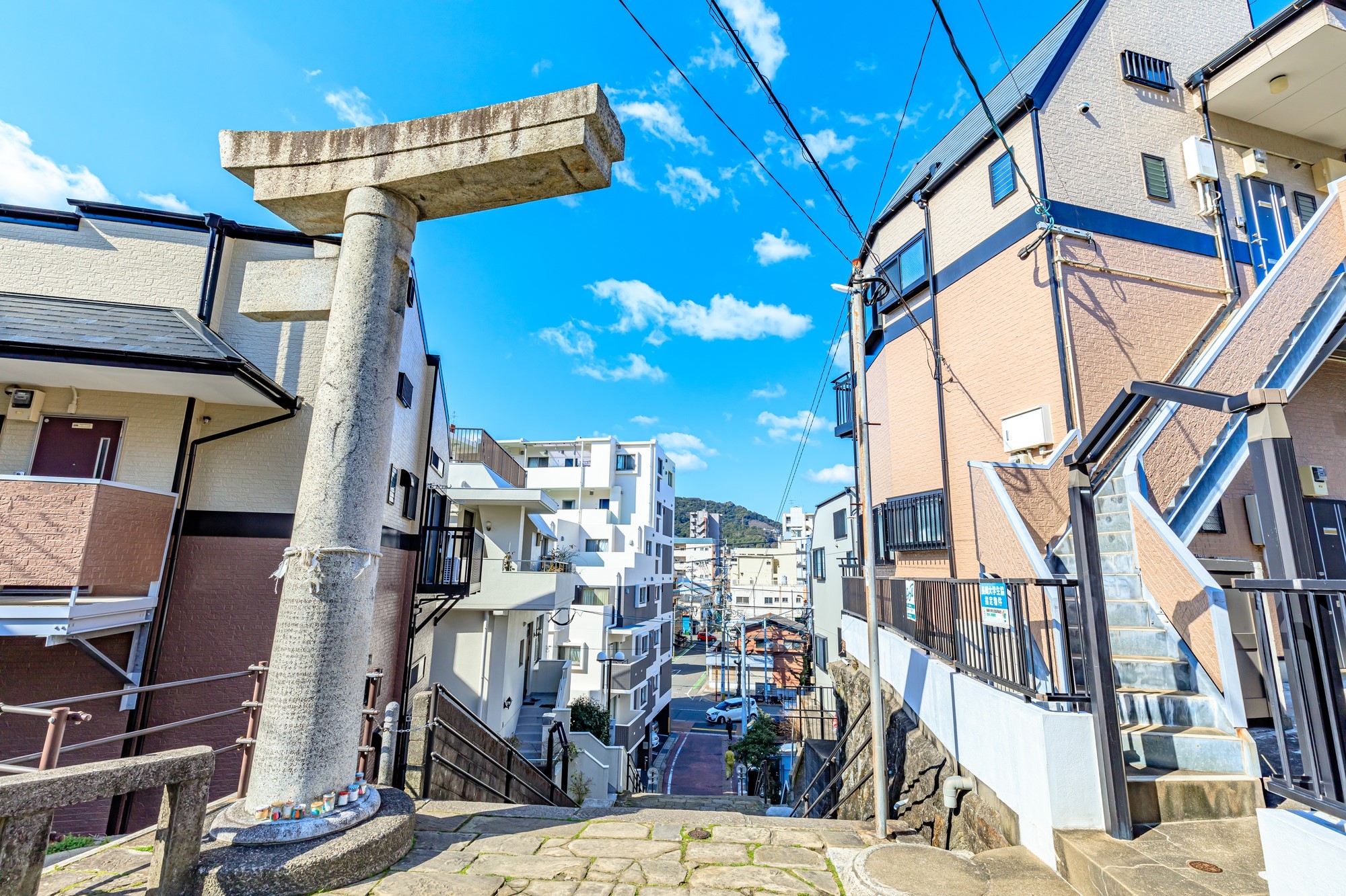 One-legged Torii-Gate of Sanno Shrine in Nagasaki City