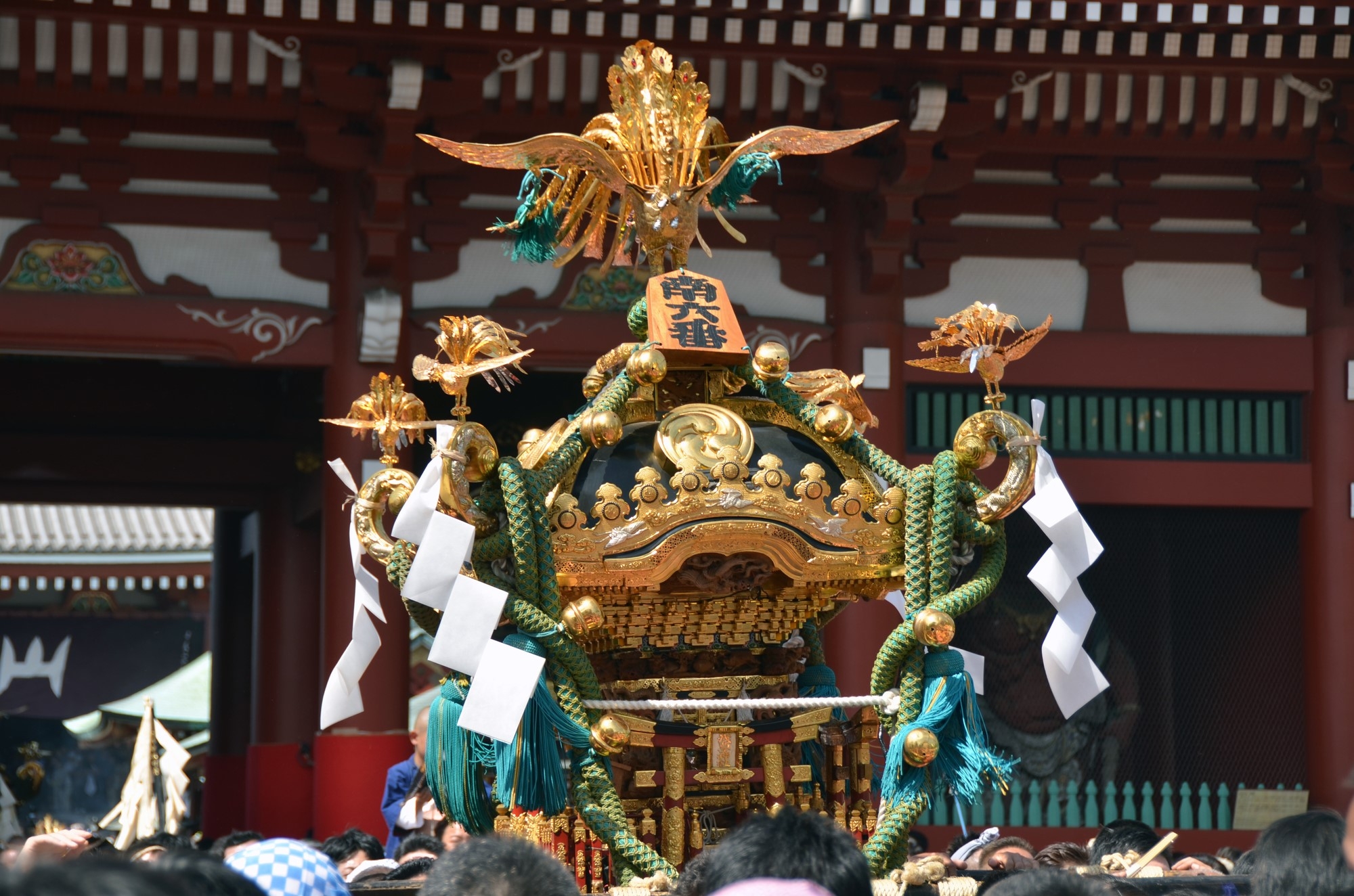 A mikoshi at Sanja Matsuri in Tokyo