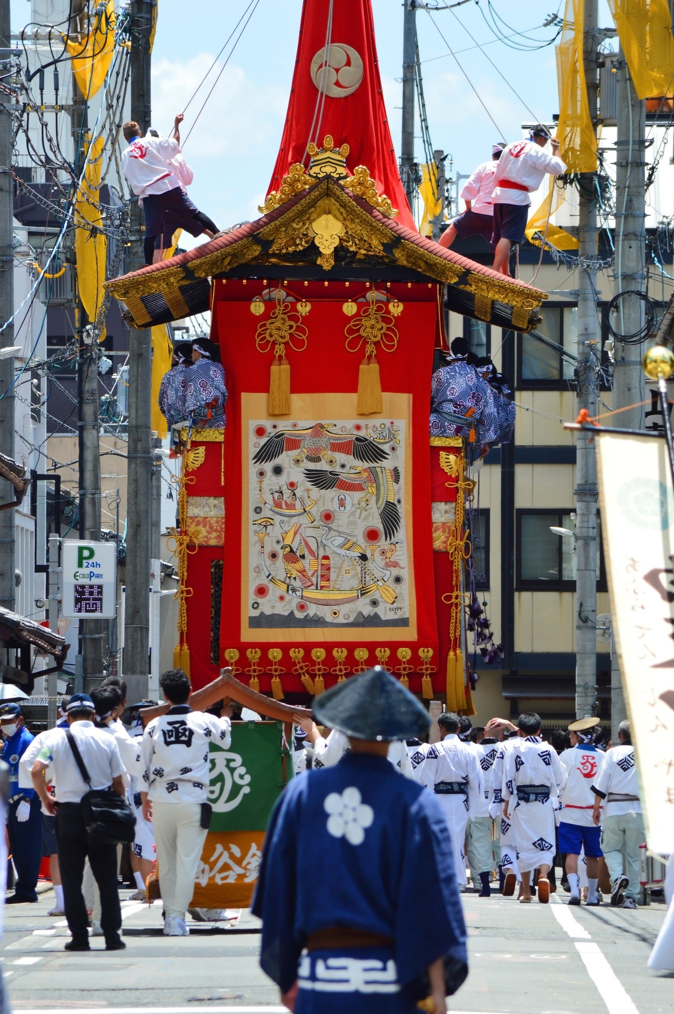 A mikoshi  at the famous Guion Matsuri in Kyoto