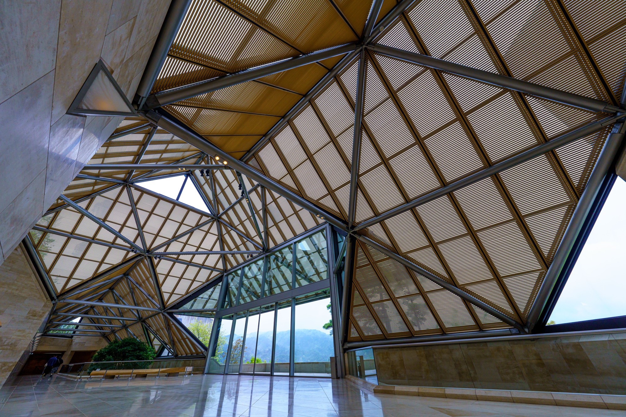 Entrance hall of MIHO Museum