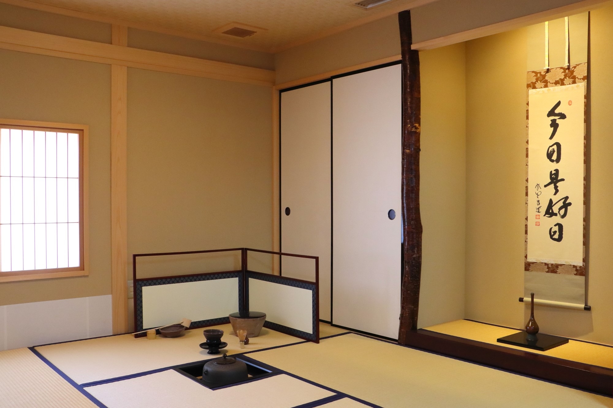 Interior of a traditional Japanese teahouse