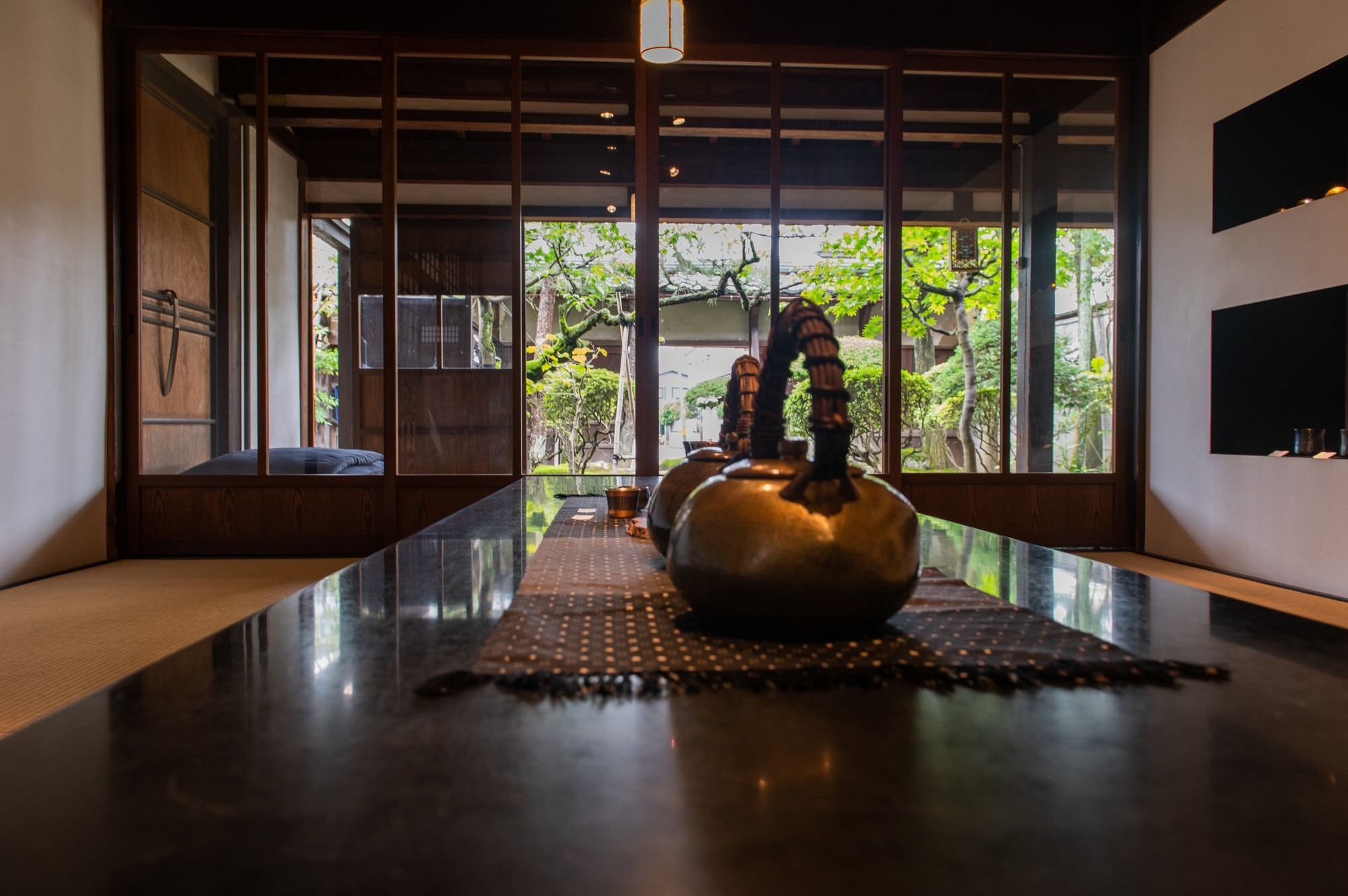 A contemporary Japanese teapot placed on top of a table