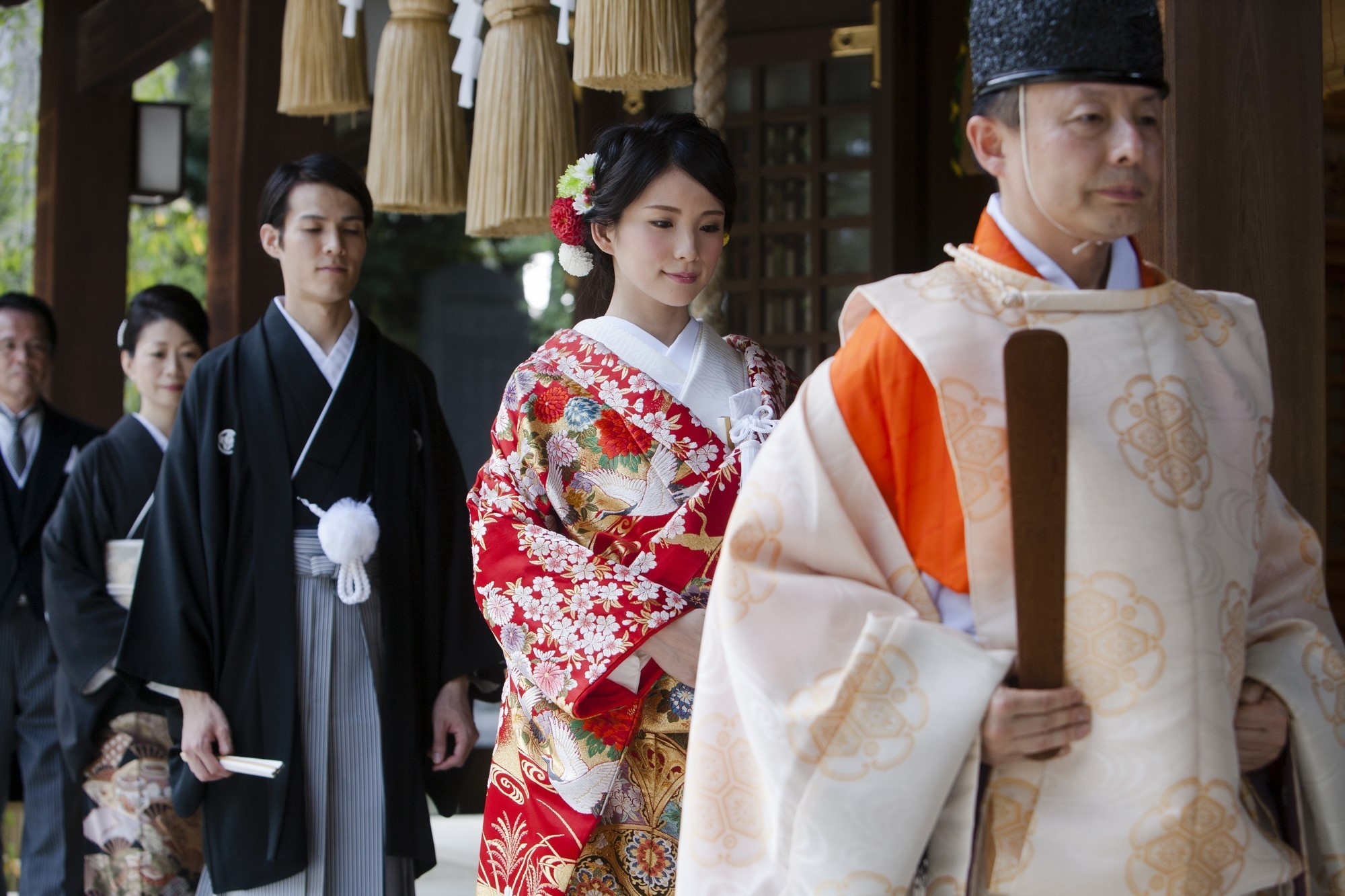 A Shinto wedding ceremony