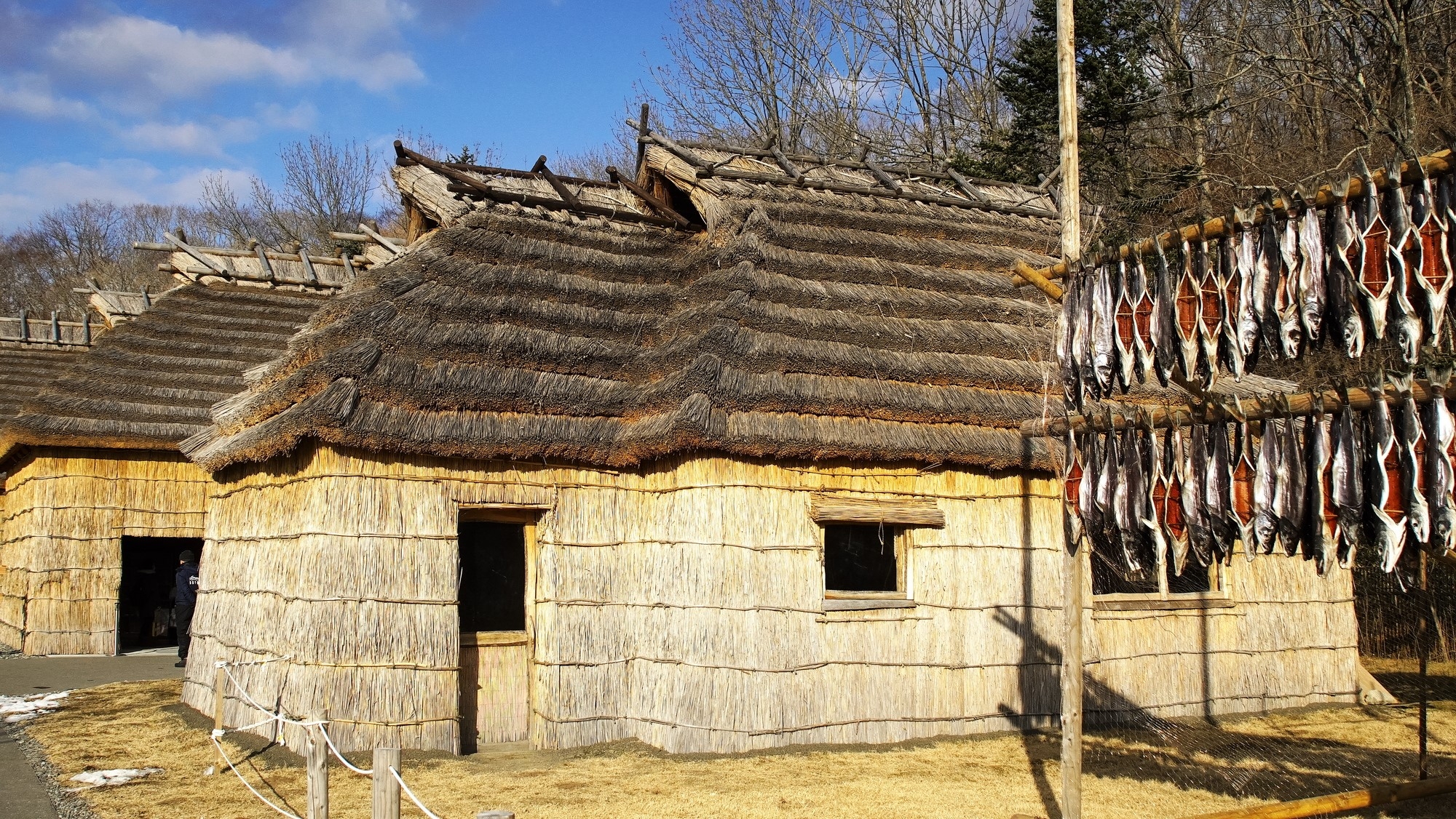 Ainu house in Poroto, Shiraoi Town