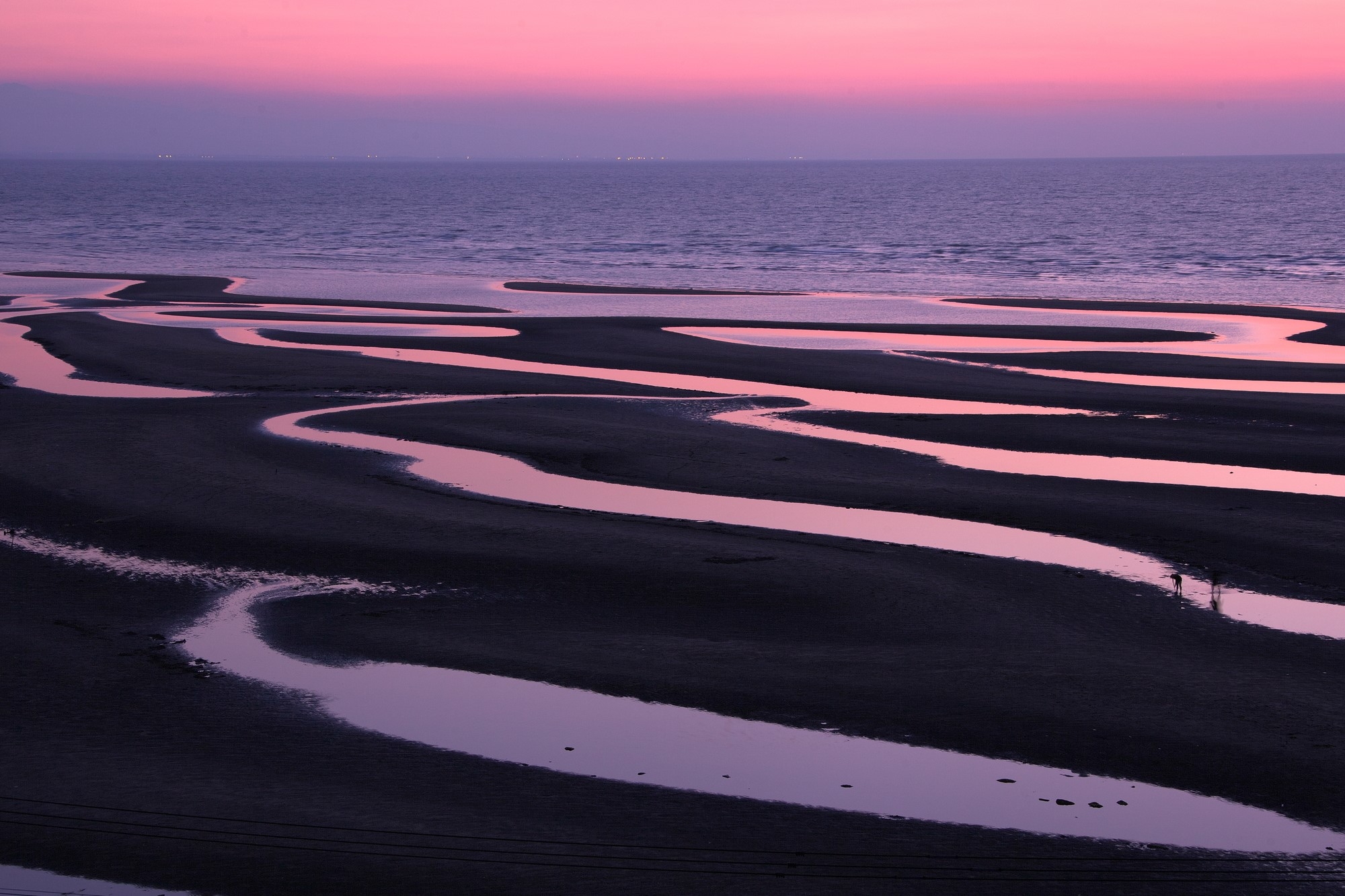 Sunset and tidal flats