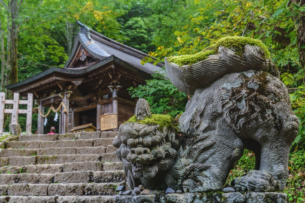 A shrine dedicated to the gods of Togakushi.